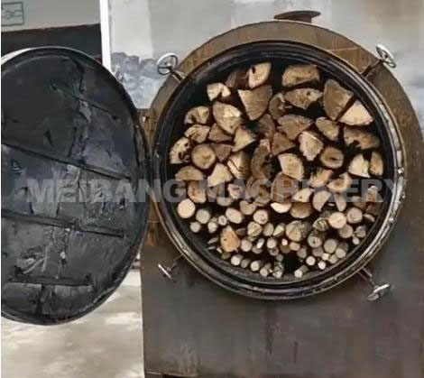 On site case of carbonization in carbonization furnace