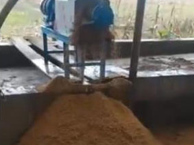 Video of on-site operation of solid-liquid separator