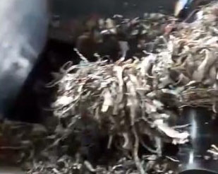 On site production line of shredder